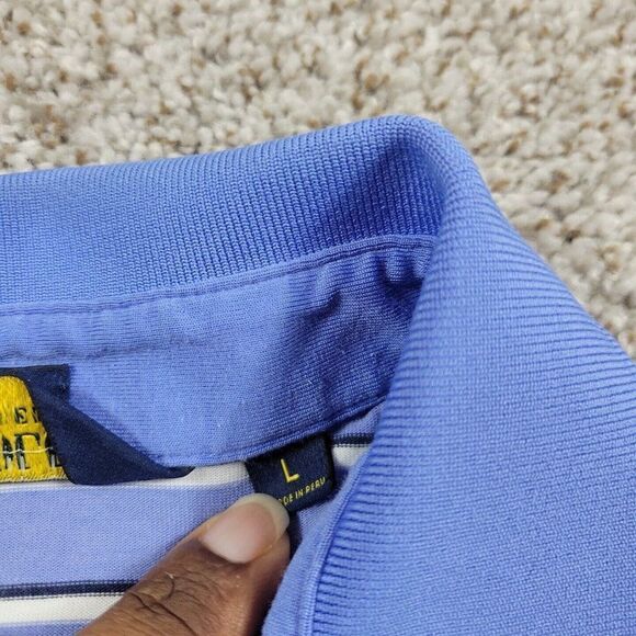 Polo Golf Ralph Lauren Performance Shirt Mens XL Blue Breakers Palm Beach MARKS - Picture 3 of 10